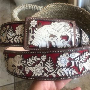 Horse leather belt